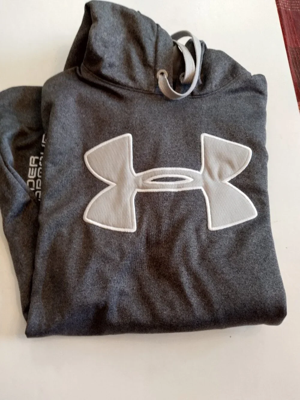 Under Armour Storm Men's Gray Pullover Hoodie Drawstring Pockets Size Medium